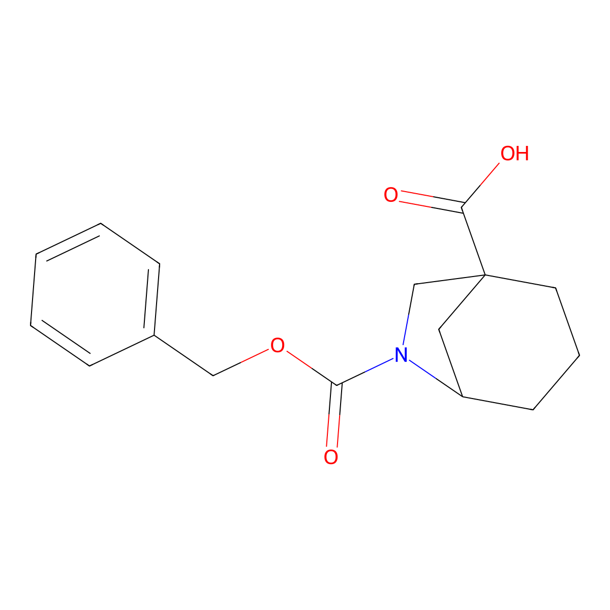 6-[(Benzyloxy)carbonyl]-6-azabicyclo[3.2.1]octane-1-carboxylic acid molecular structure, CAS 1993316-88-3