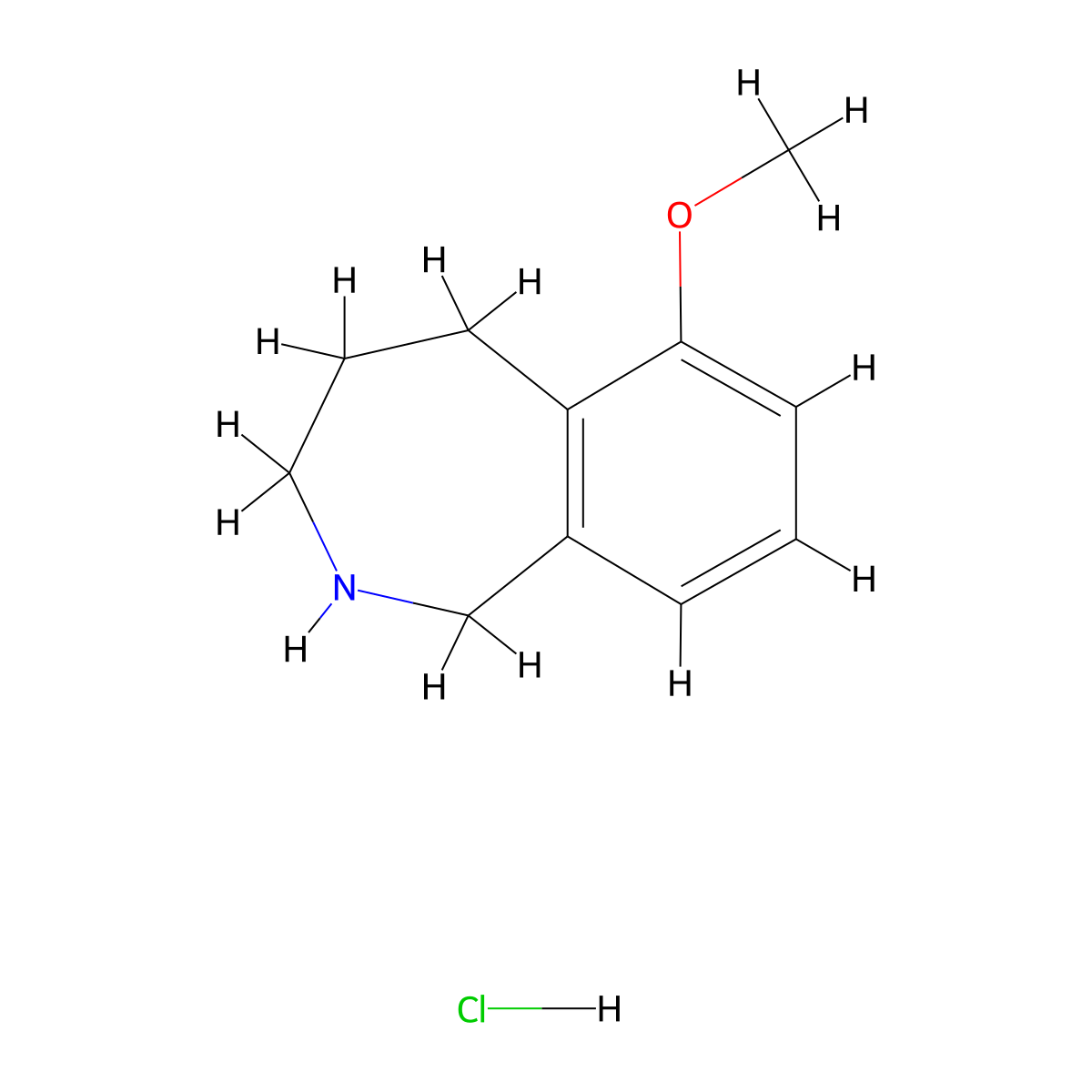 6-methoxy-2,3,4,5-tetrahydro-1H-2-benzazepinehydrochloride molecular structure, CAS 1993320-17-4