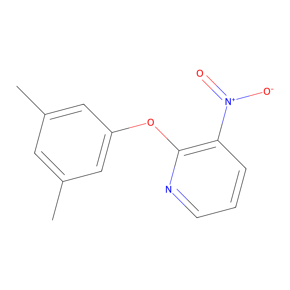 2-(3,5-Dimethylphenoxy)-3-nitropyridine molecular structure, CAS 1993322-31-8