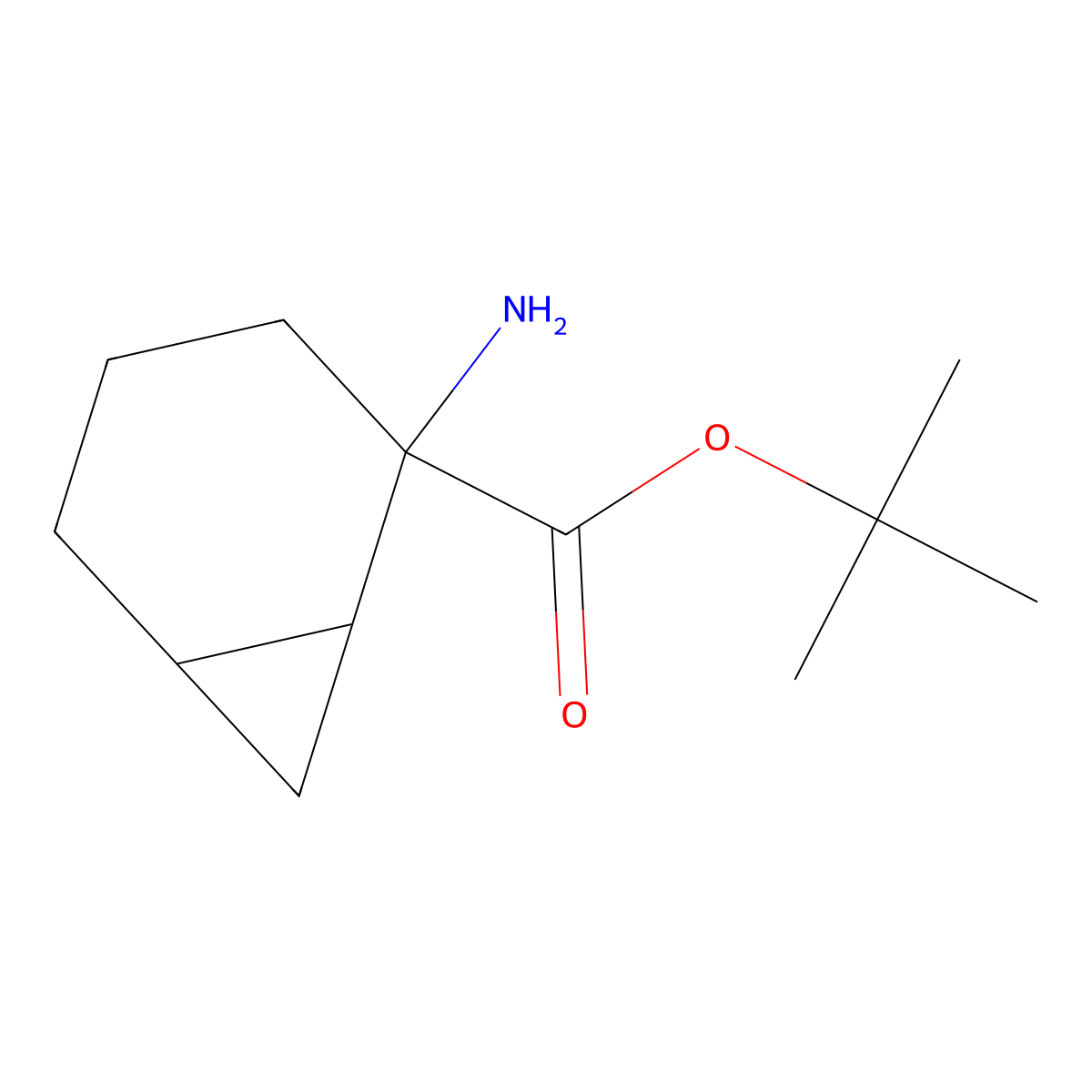 Tert-butyl 2-aminobicyclo[4.1.0]heptane-2-carboxylate molecular structure, CAS 1993322-83-0