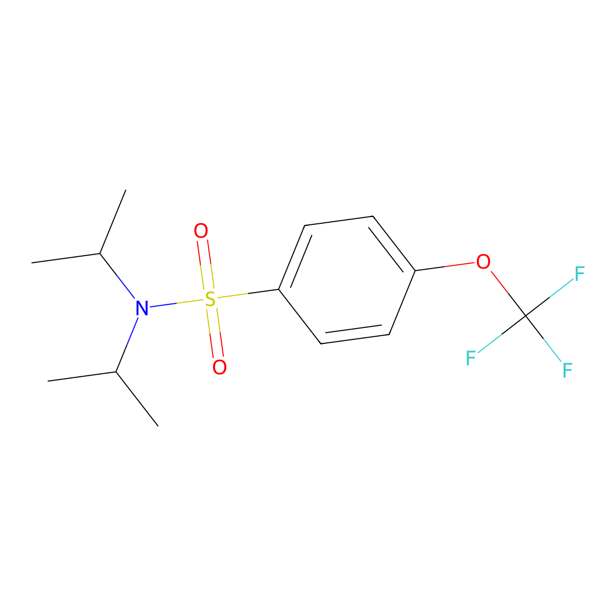 N,N-bis(propan-2-yl)-4-(trifluoromethoxy)benzene-1-sulfonamide molecular structure, CAS 1993322-94-3
