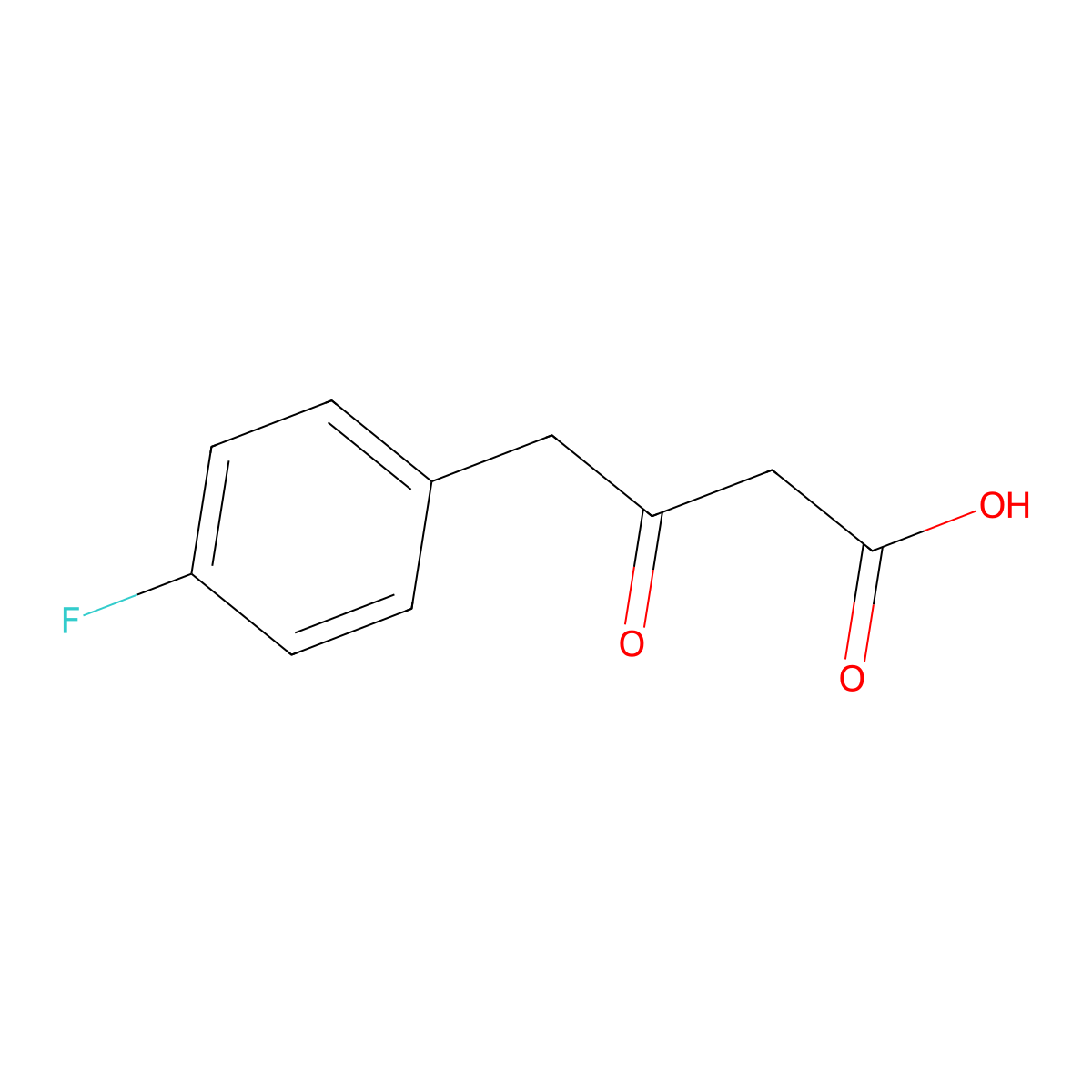 3-Oxo-4-(4-fluorophenyl)butanoic acid molecular structure, CAS 1993324-06-3