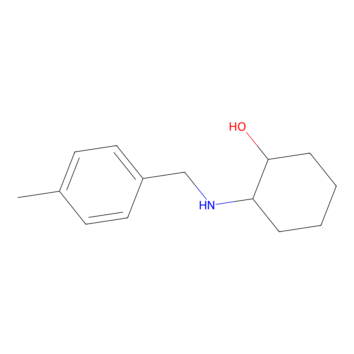 (1S,2S)-2-{[(4-methylphenyl)methyl]amino}cyclohexan-1-ol molecular structure, CAS 1993344-21-0