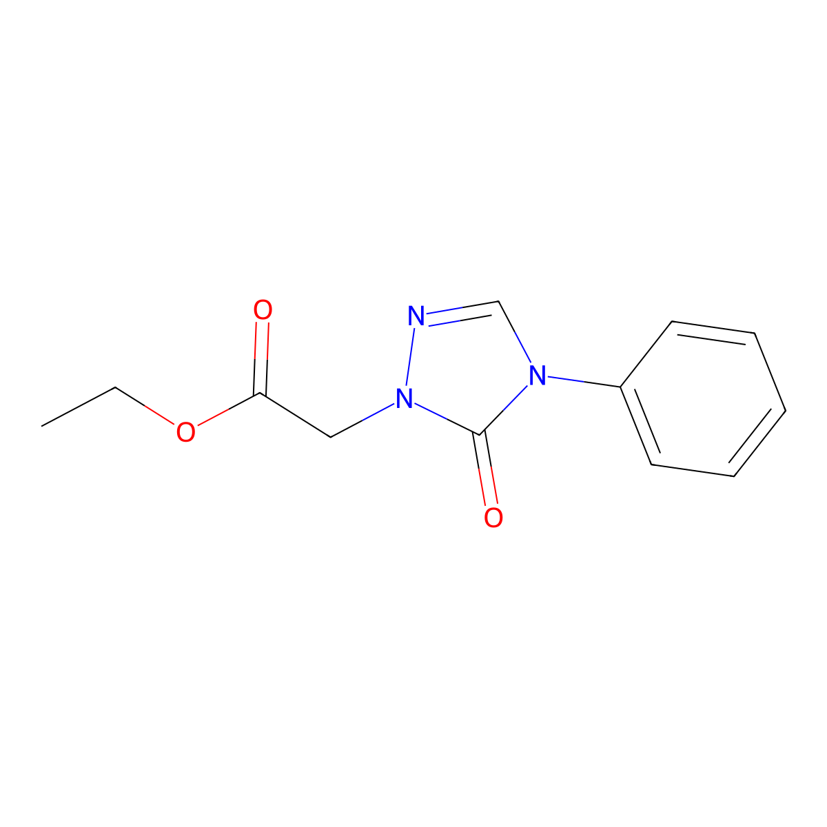ethyl 2-(5-oxo-4-phenyl-4,5-dihydro-1H-1,2,4-triazol-1-yl)acetate molecular structure, CAS 199335-40-5