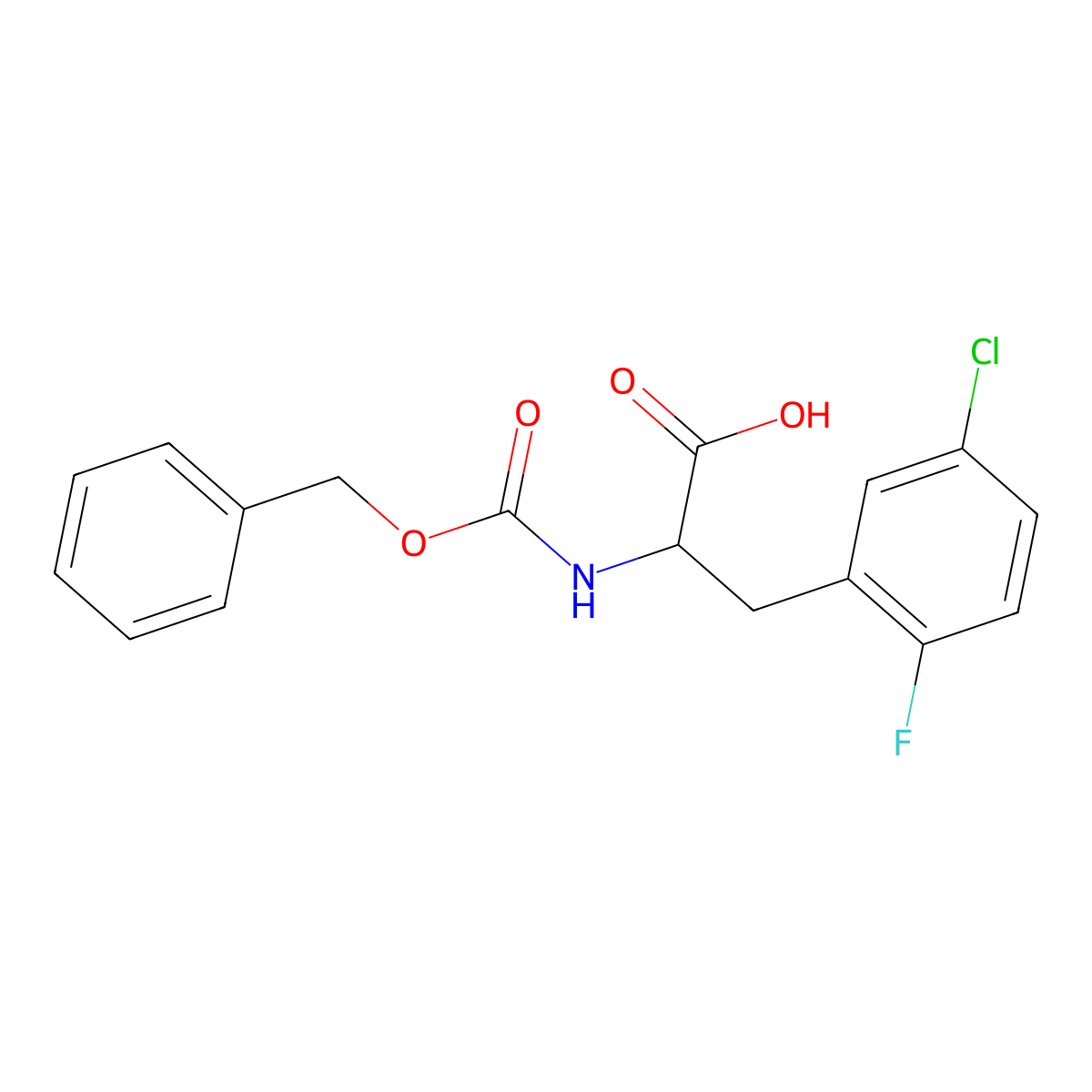 (2S)-2-{[(benzyloxy)carbonyl]amino}-3-(5-chloro-2-fluorophenyl)propanoic acid molecular structure, CAS 1993367-24-0