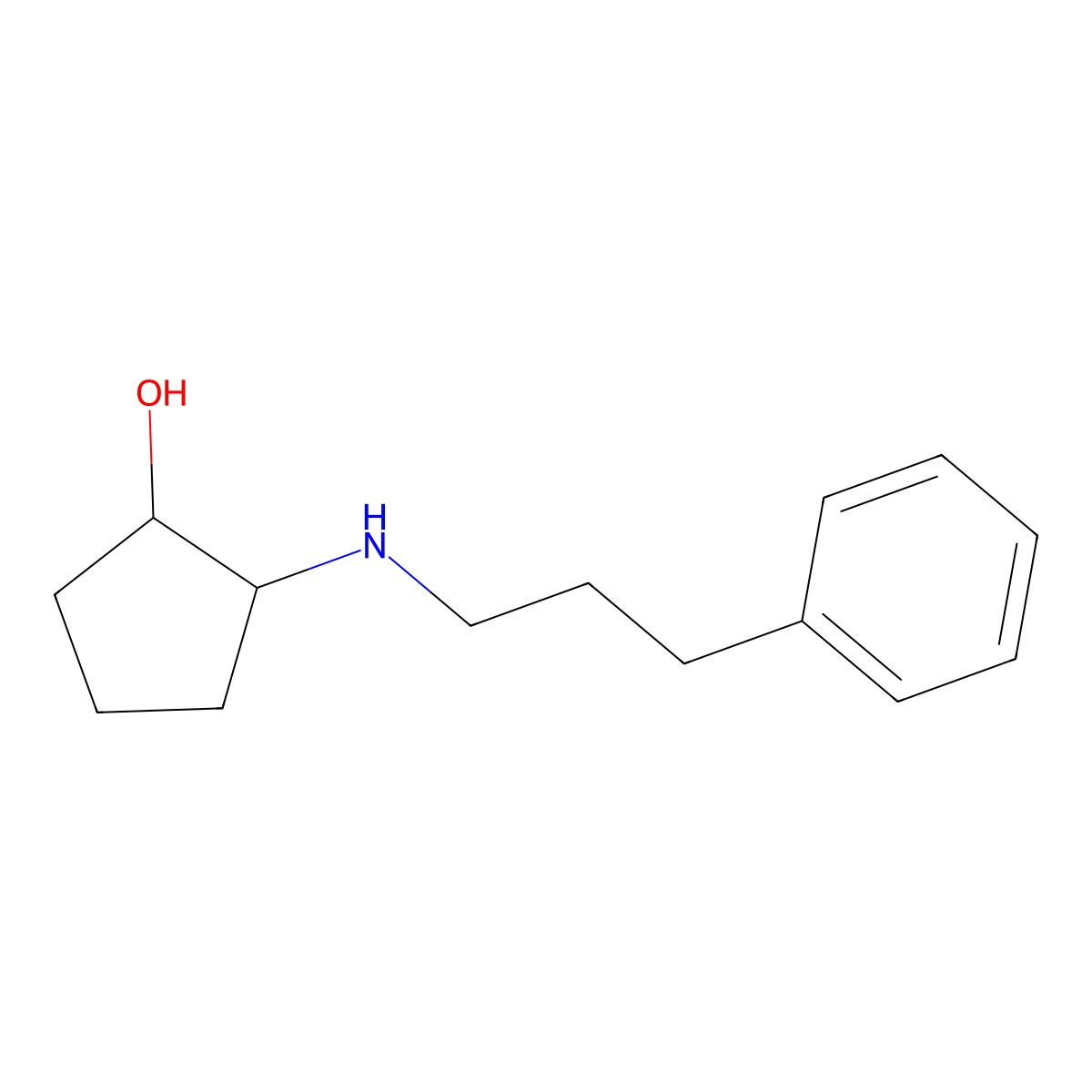 (1R,2R)-2-[(3-phenylpropyl)amino]cyclopentan-1-ol molecular structure, CAS 1993367-42-2