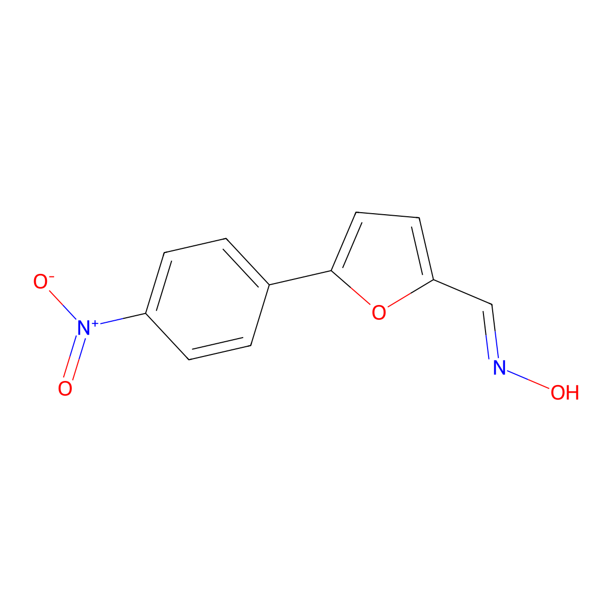 N-{[5-(4-nitrophenyl)furan-2-yl]methylidene}hydroxylamine molecular structure, CAS 19934-32-8