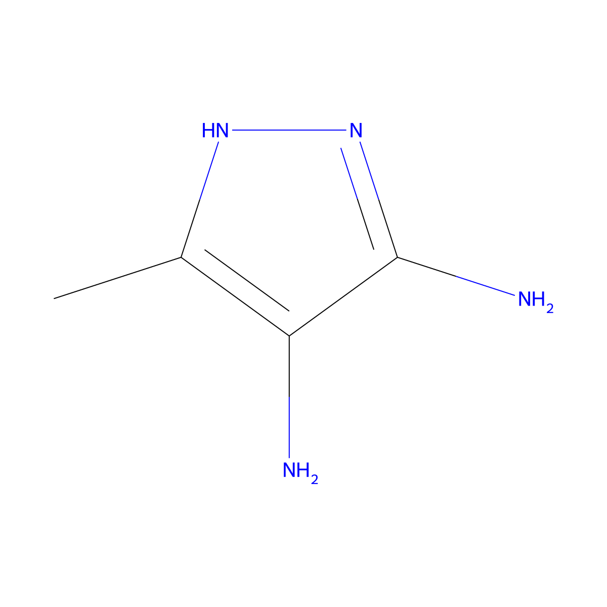 5-Methyl-1H-pyrazole-3,4-diamine molecular structure, CAS 199340-99-3