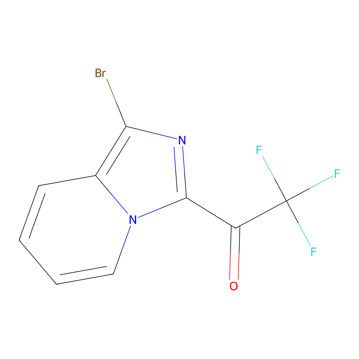 1-{1-Bromoimidazo[1,5-a]pyridin-3-yl}-2,2,2-trifluoroethan-1-one molecular structure, CAS 1993404-69-5