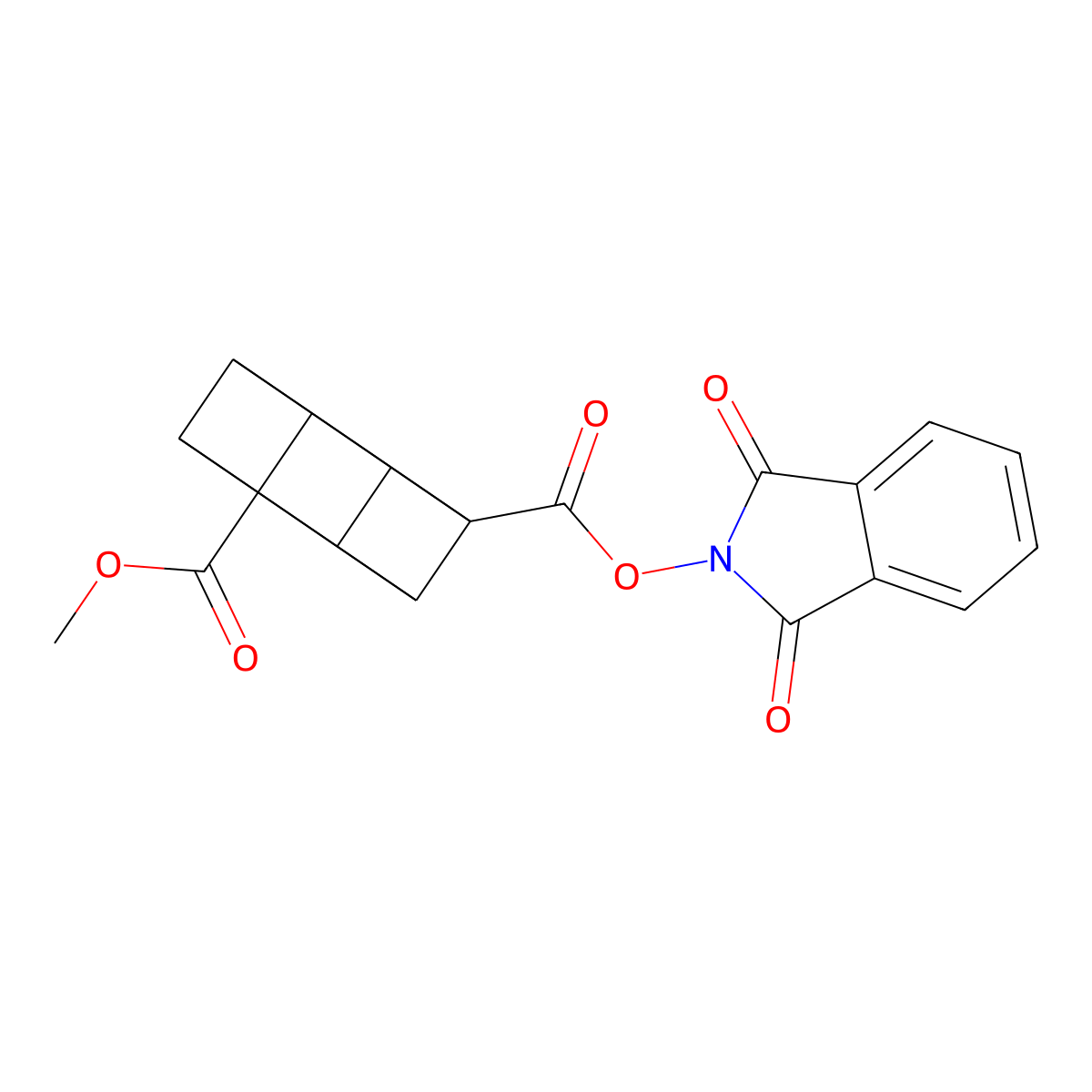 1-(1,3-Dioxoisoindolin-2-yl) 4-methyl cubane-1,4-dicarboxylate molecular structure, CAS 1993468-82-8