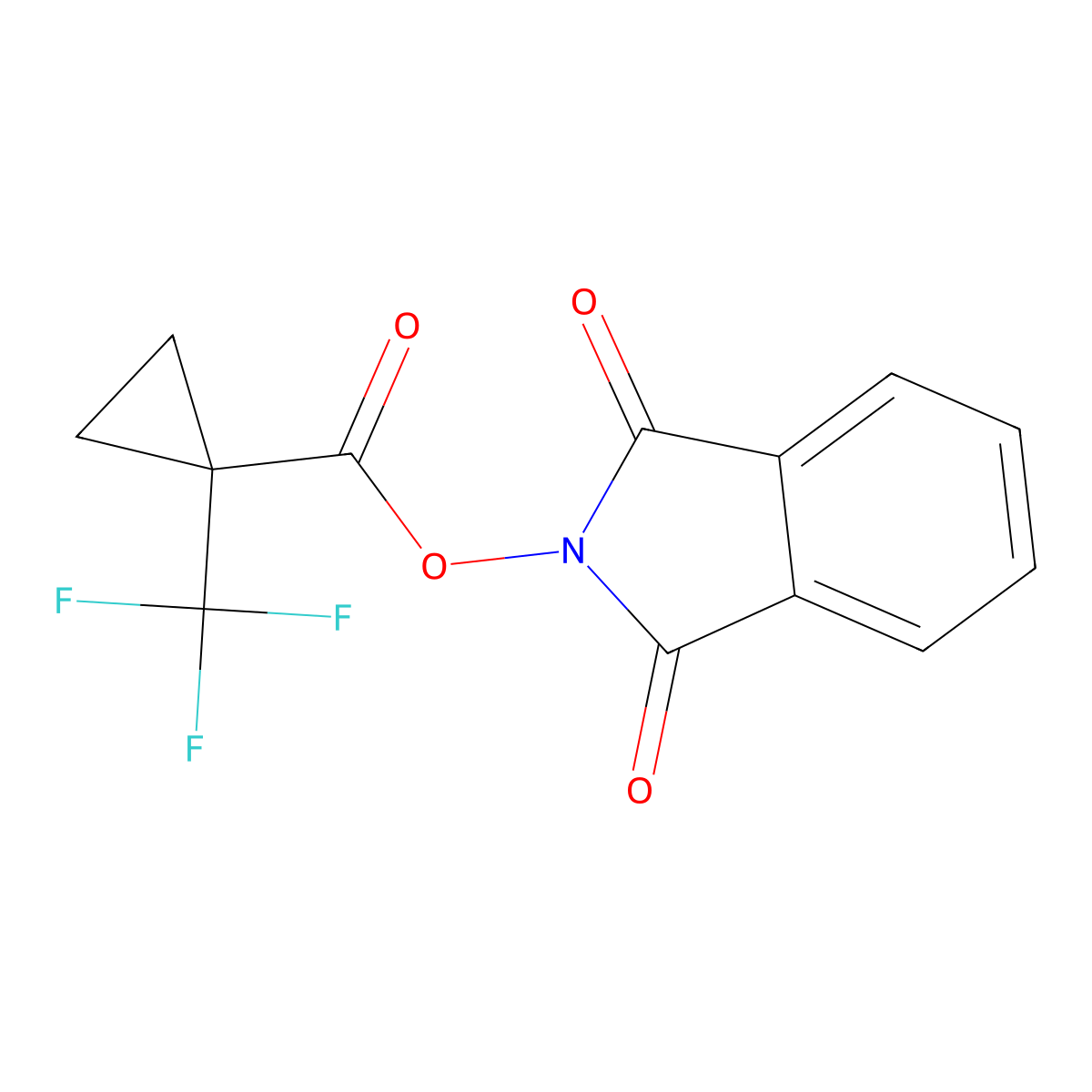 1,3-dioxo-2,3-dihydro-1H-isoindol-2-yl 1-(trifluoromethyl)cyclopropane-1-carboxylate molecular structure, CAS 1993468-94-2