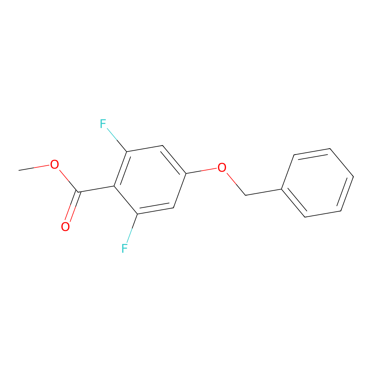 4-Benzyloxy-2,6-difluorobenzoic acid methyl ester molecular structure, CAS 1993479-31-4