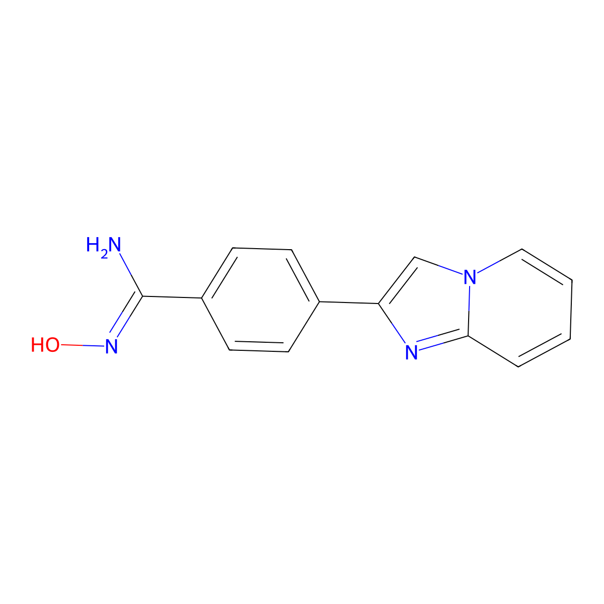(Z)-N'-hydroxy-4-{imidazo[1,2-a]pyridin-2-yl}benzene-1-carboximidamide molecular structure, CAS 1993512-22-3