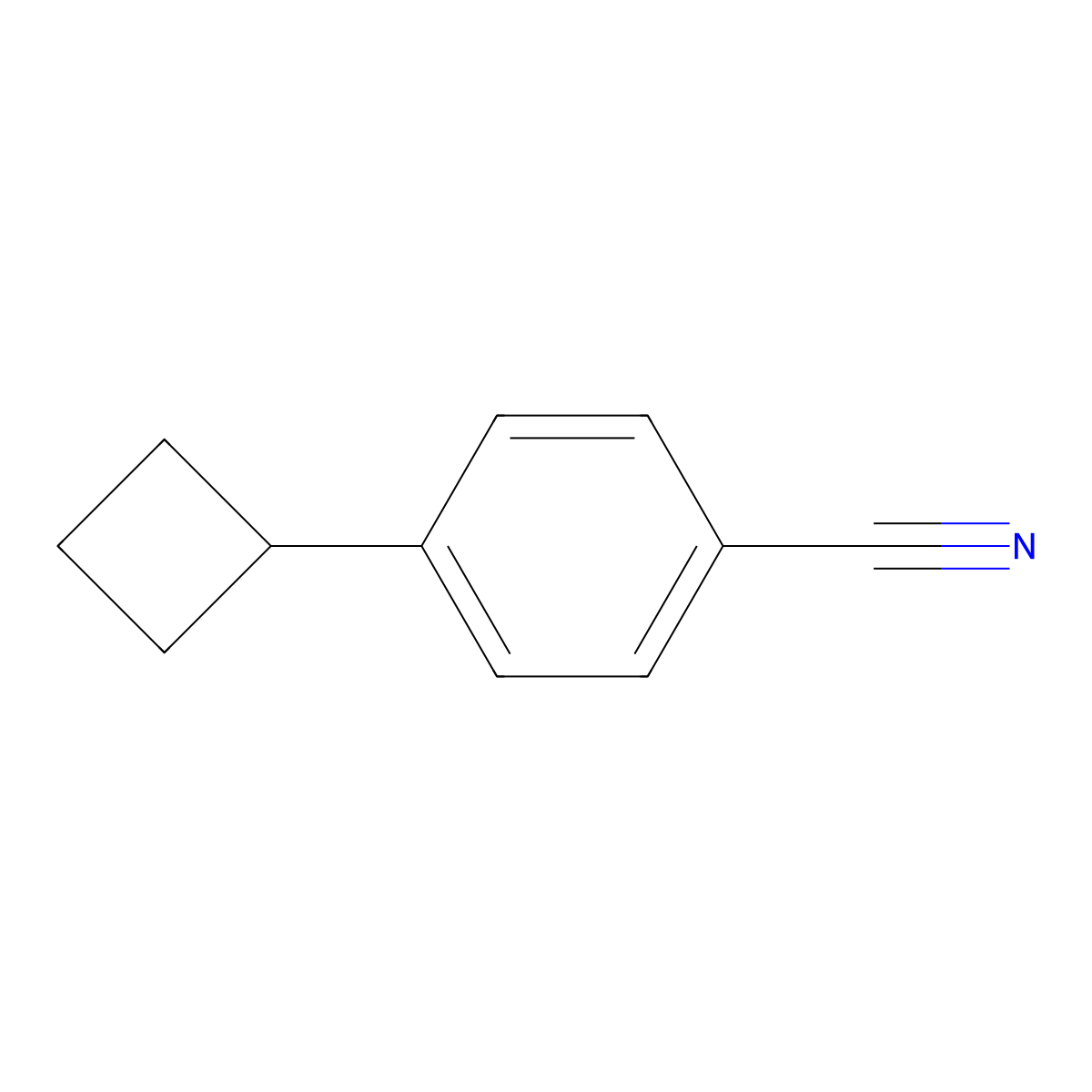 4-Cyclobutylbenzonitrile molecular structure, CAS 19936-17-5