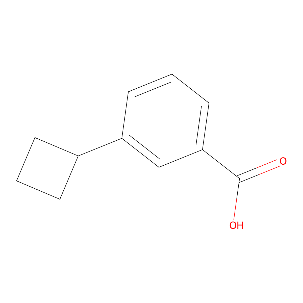 3-Cyclobutylbenzoic acid molecular structure, CAS 19936-19-7