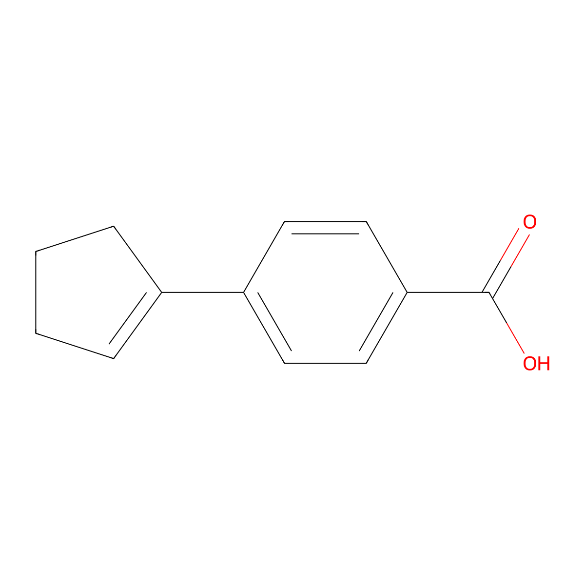 4-(Cyclopent-1-en-1-yl)benzoic acid molecular structure, CAS 19936-21-1