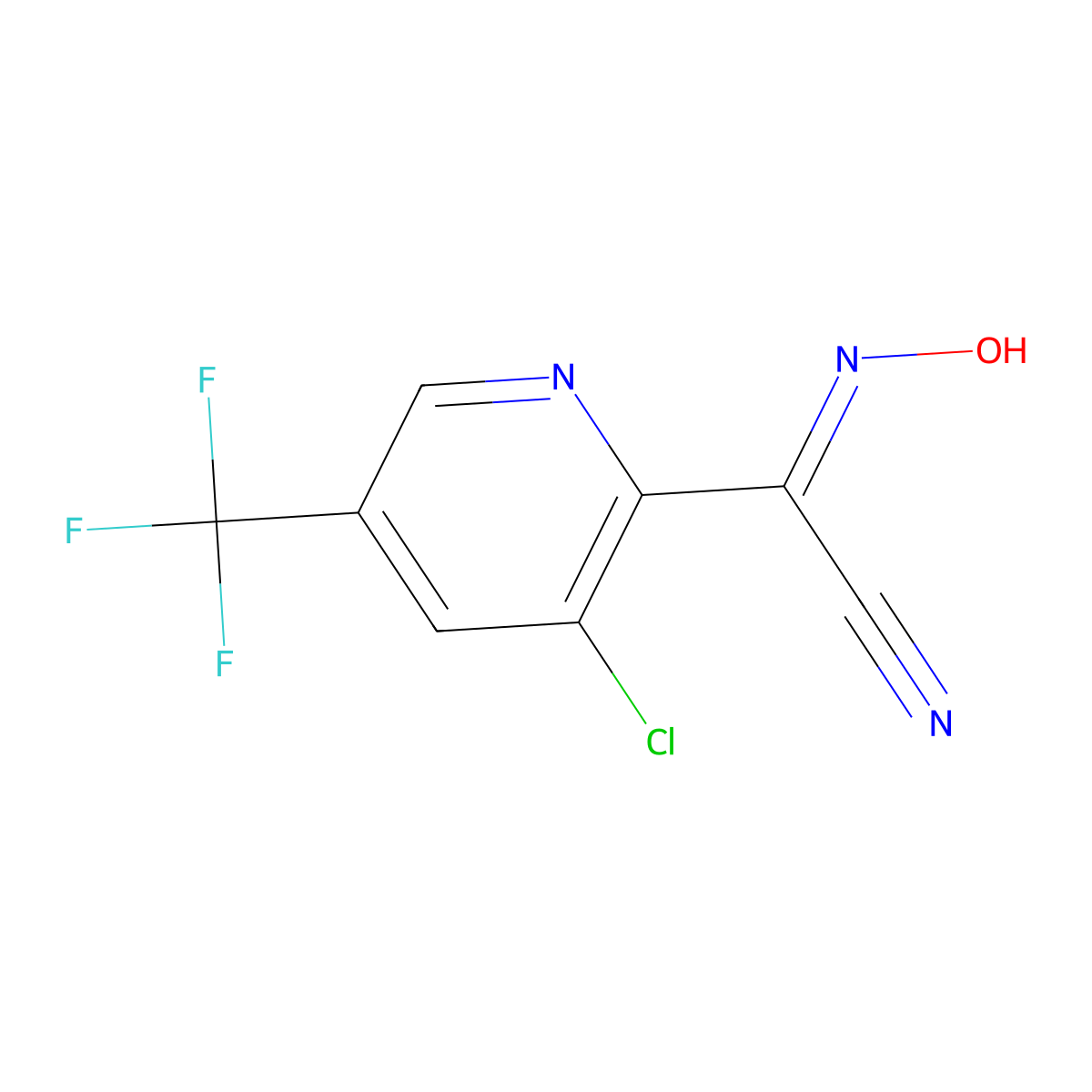 [3-Chloro-5-(trifluoromethyl)pyridin-2-yl](hydroxyimino)acetonitrile molecular structure, CAS 1993661-37-2