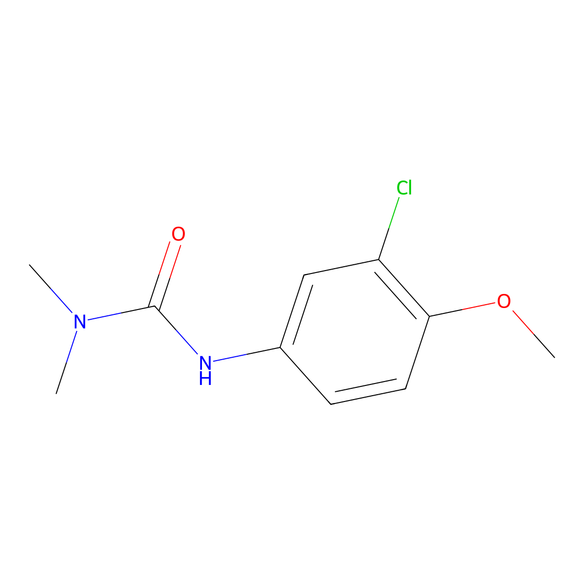 Metoxuron molecular structure, CAS 19937-59-8