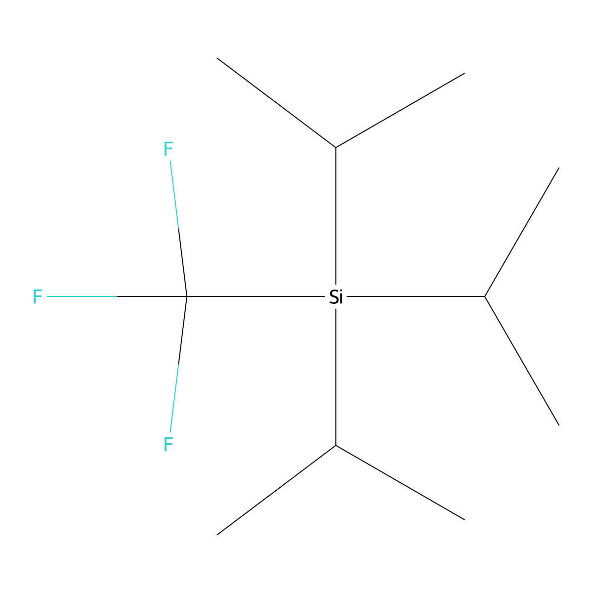 Triisopropylsilyl trifluoromethane molecular structure, CAS 199383-06-7