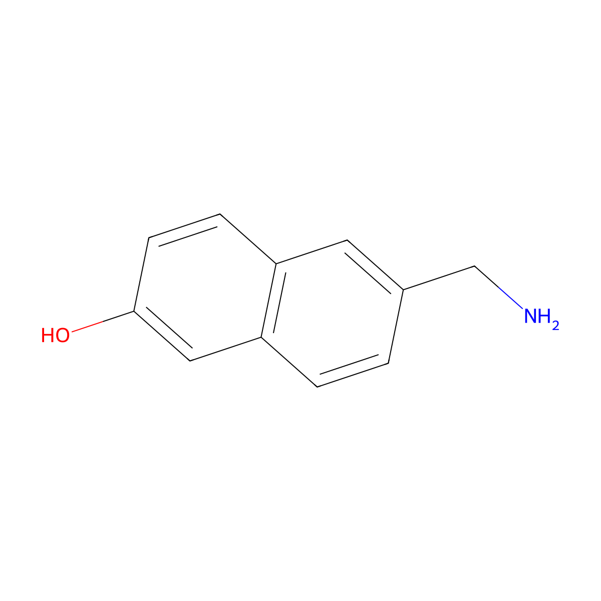 6-(Aminomethyl)naphthalen-2-ol molecular structure, CAS 199387-77-4