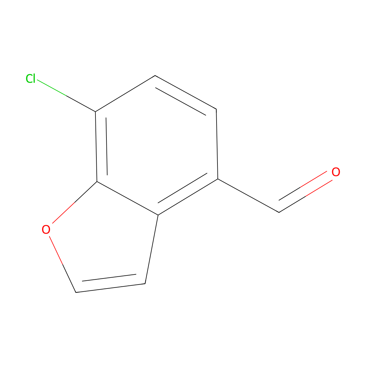 7-Chlorobenzofuran-4-carbaldehyde molecular structure, CAS 199391-27-0