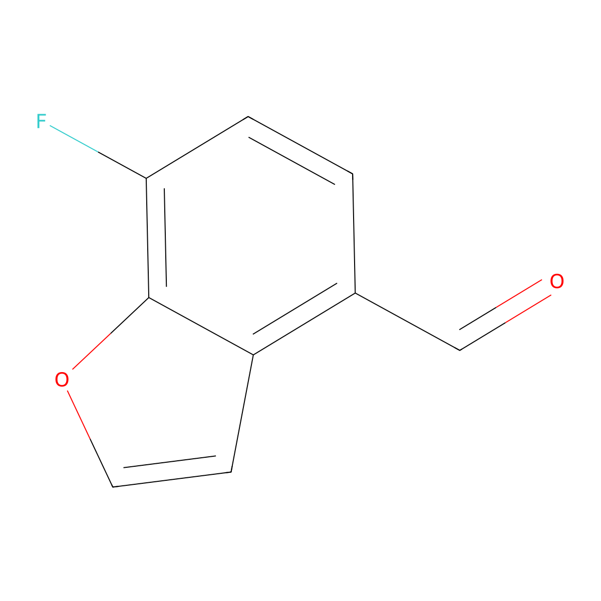 7-Fluorobenzofuran-4-carbaldehyde molecular structure, CAS 199391-59-8