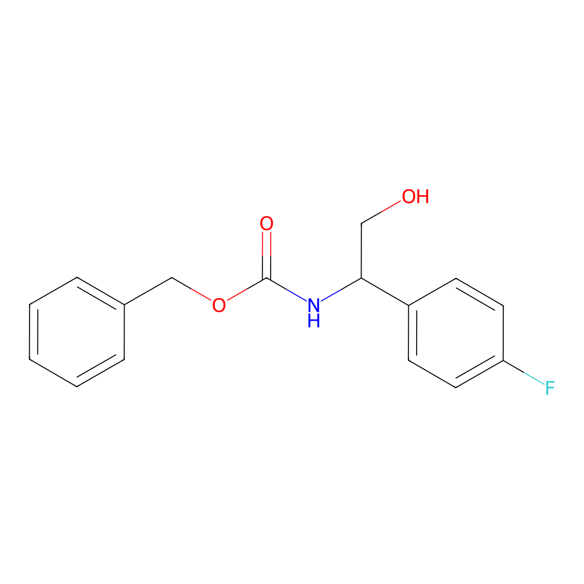 benzyl N-[(1S)-1-(4-fluorophenyl)-2-hydroxyethyl]carbamate molecular structure, CAS 199392-90-0