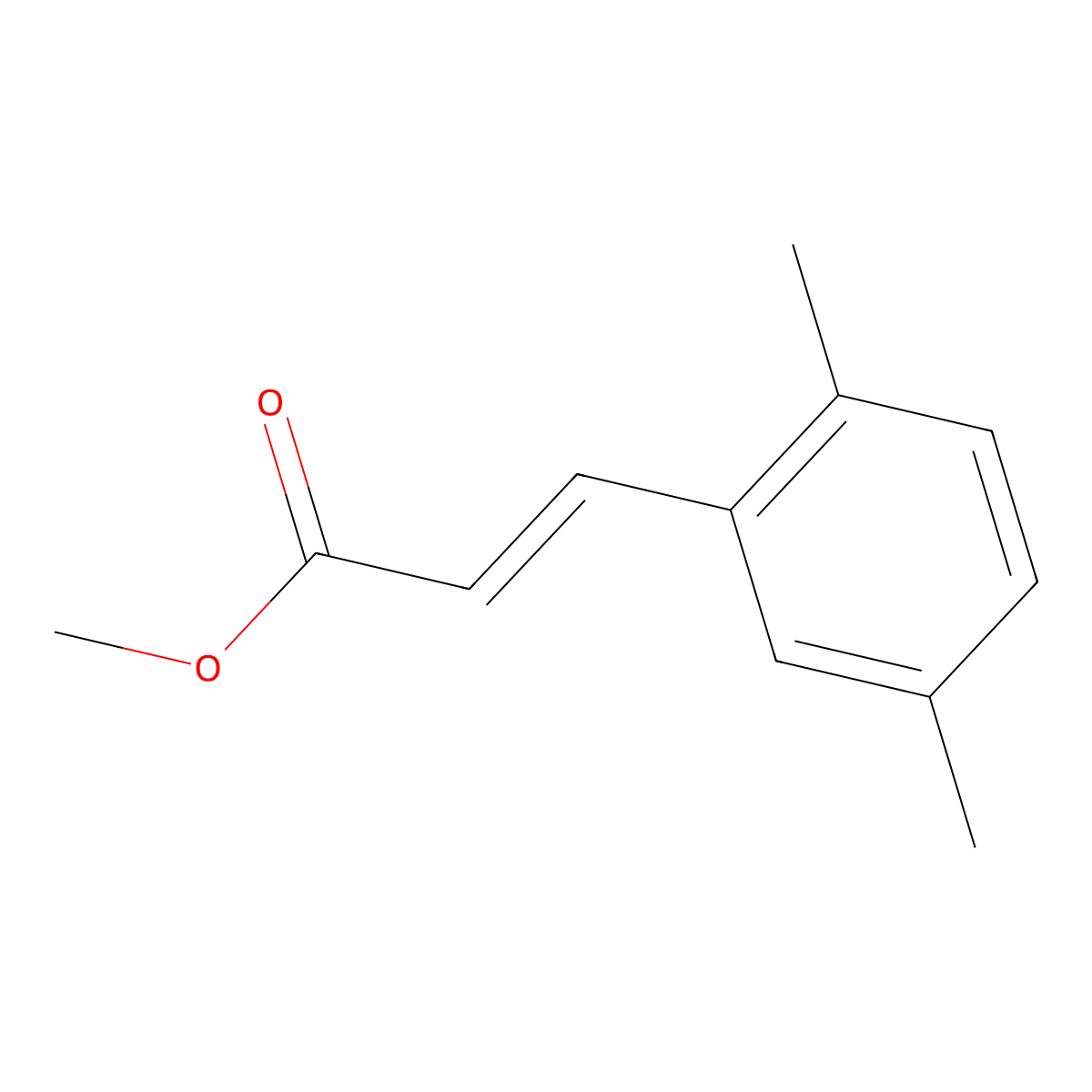 methyl (2E)-3-(2,5-dimethylphenyl)prop-2-enoate molecular structure, CAS 199393-24-3