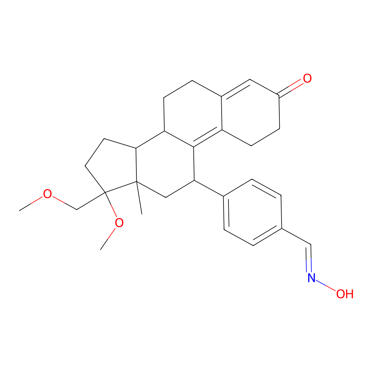 Asoprisnil molecular structure, CAS 199396-76-4