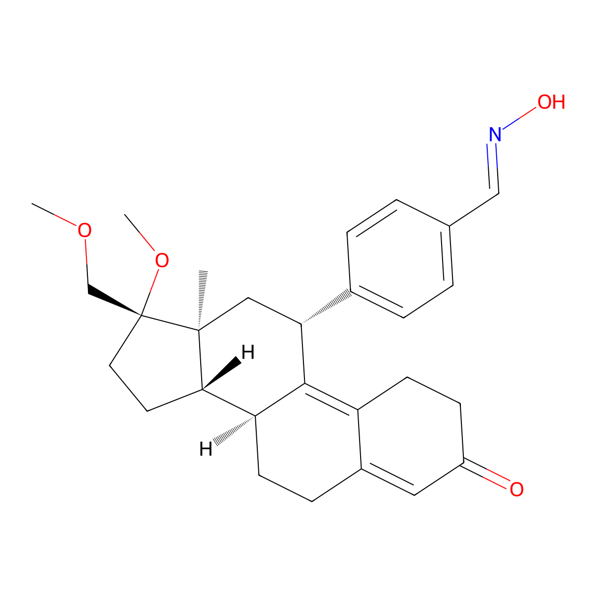 Asoprisnil molecular structure, CAS 199396-76-4