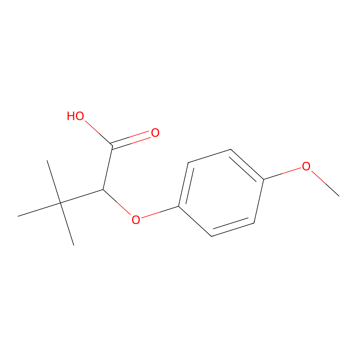 2-(4-Methoxyphenoxy)-3,3-dimethylbutanoic acid molecular structure, CAS 1993990-34-3