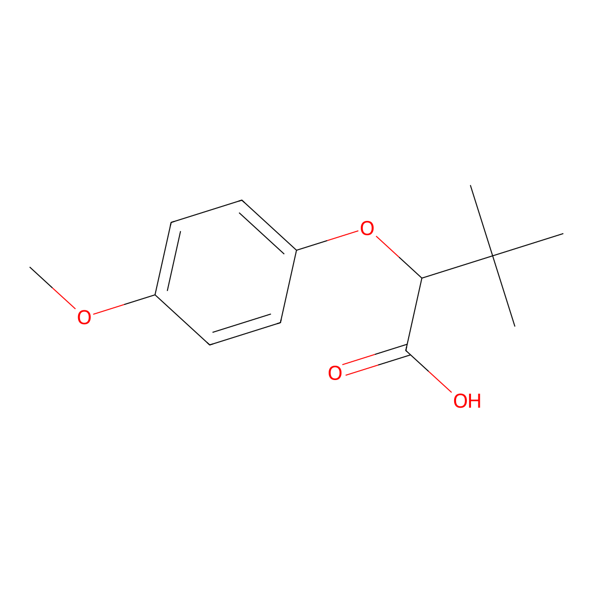 2-(4-Methoxyphenoxy)-3,3-dimethylbutanoic acid molecular structure, CAS 1993990-34-3