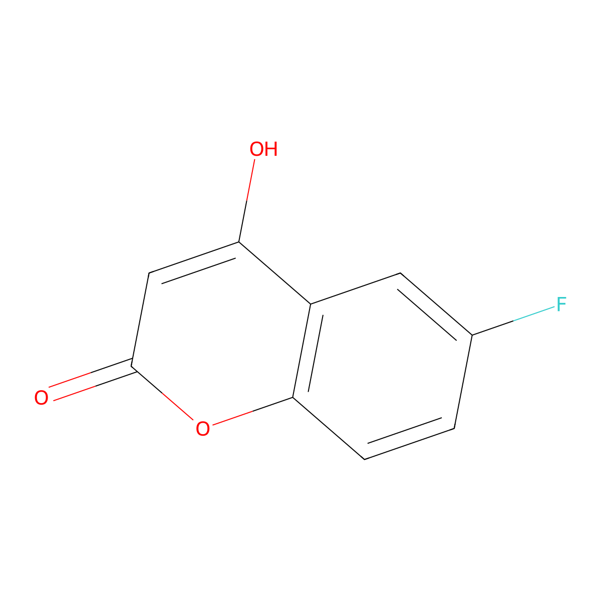 6-Fluoro-4-hydroxycoumarin molecular structure, CAS 1994-13-4
