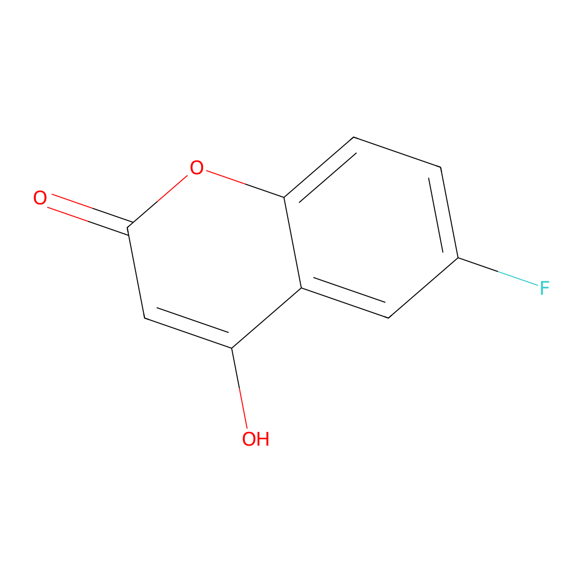 6-Fluoro-4-hydroxycoumarin molecular structure, CAS 1994-13-4