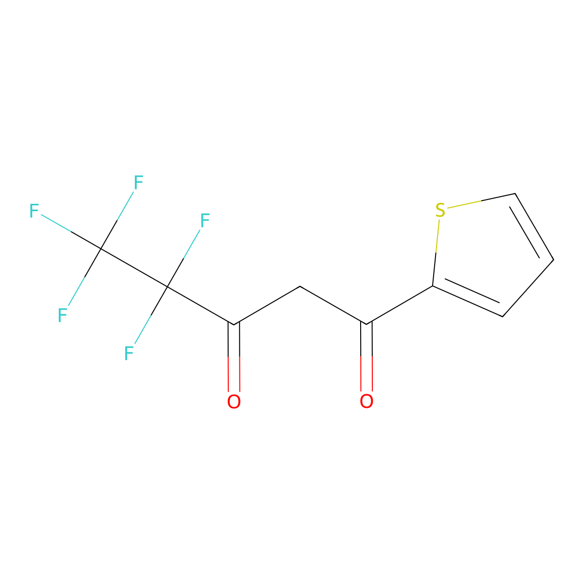 4,4,5,5,5-Pentafluoro-1-(thiophen-2-yl)pentane-1,3-dione molecular structure, CAS 1994-18-9