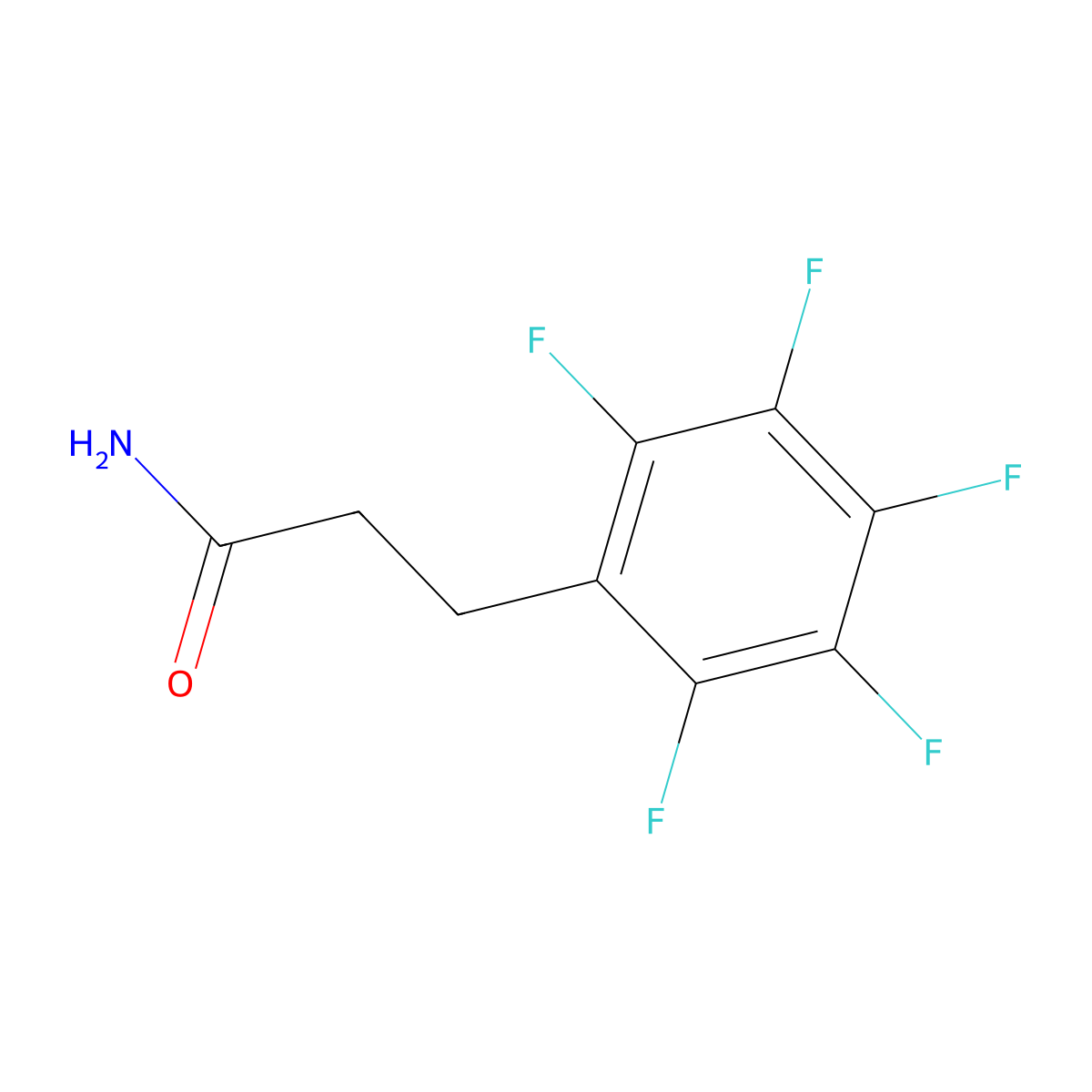 3-(Pentafluorophenyl)propionamide molecular structure, CAS 1994-24-7
