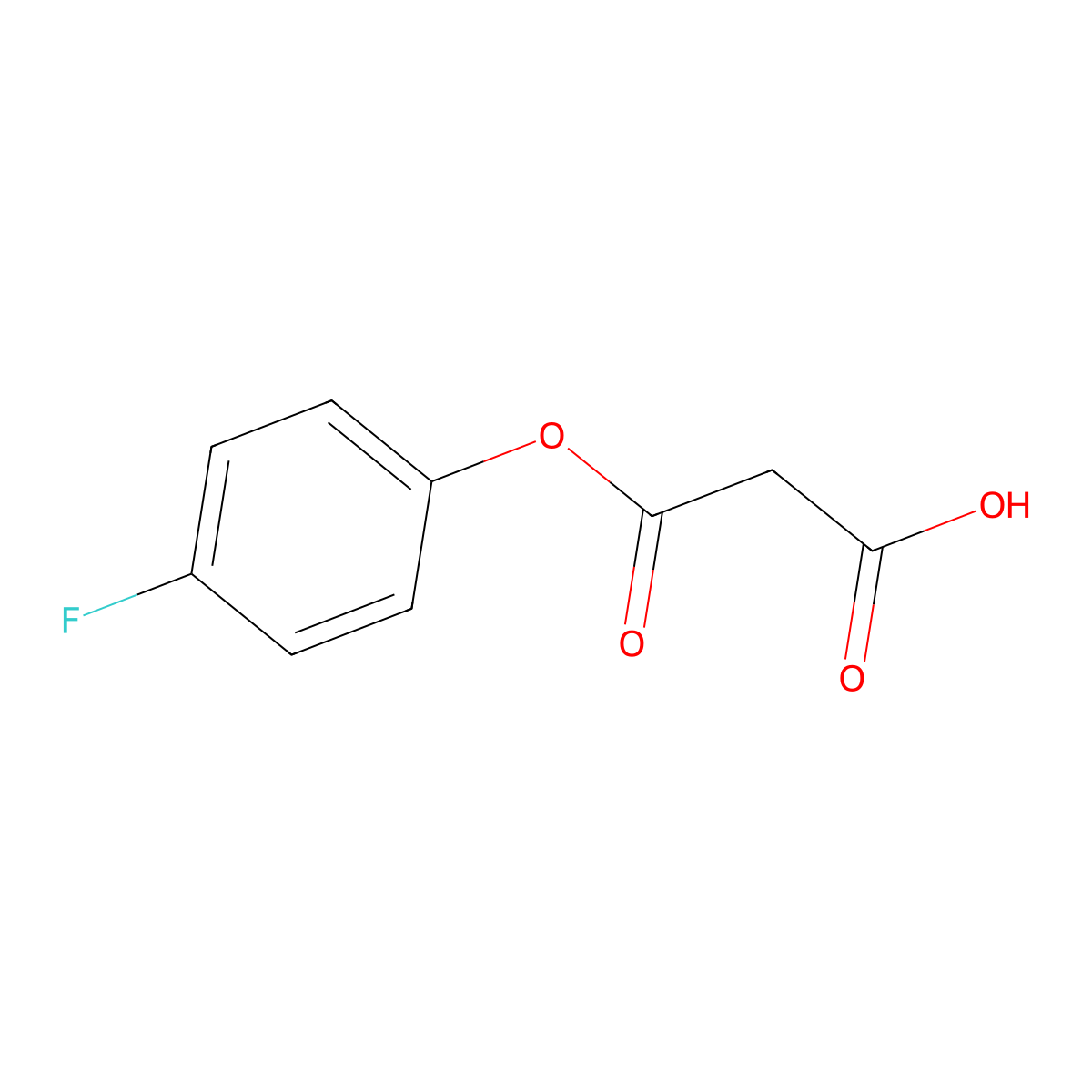 3-(4-Fluorophenoxy)-3-oxopropanoic acid molecular structure, CAS 1994-31-6
