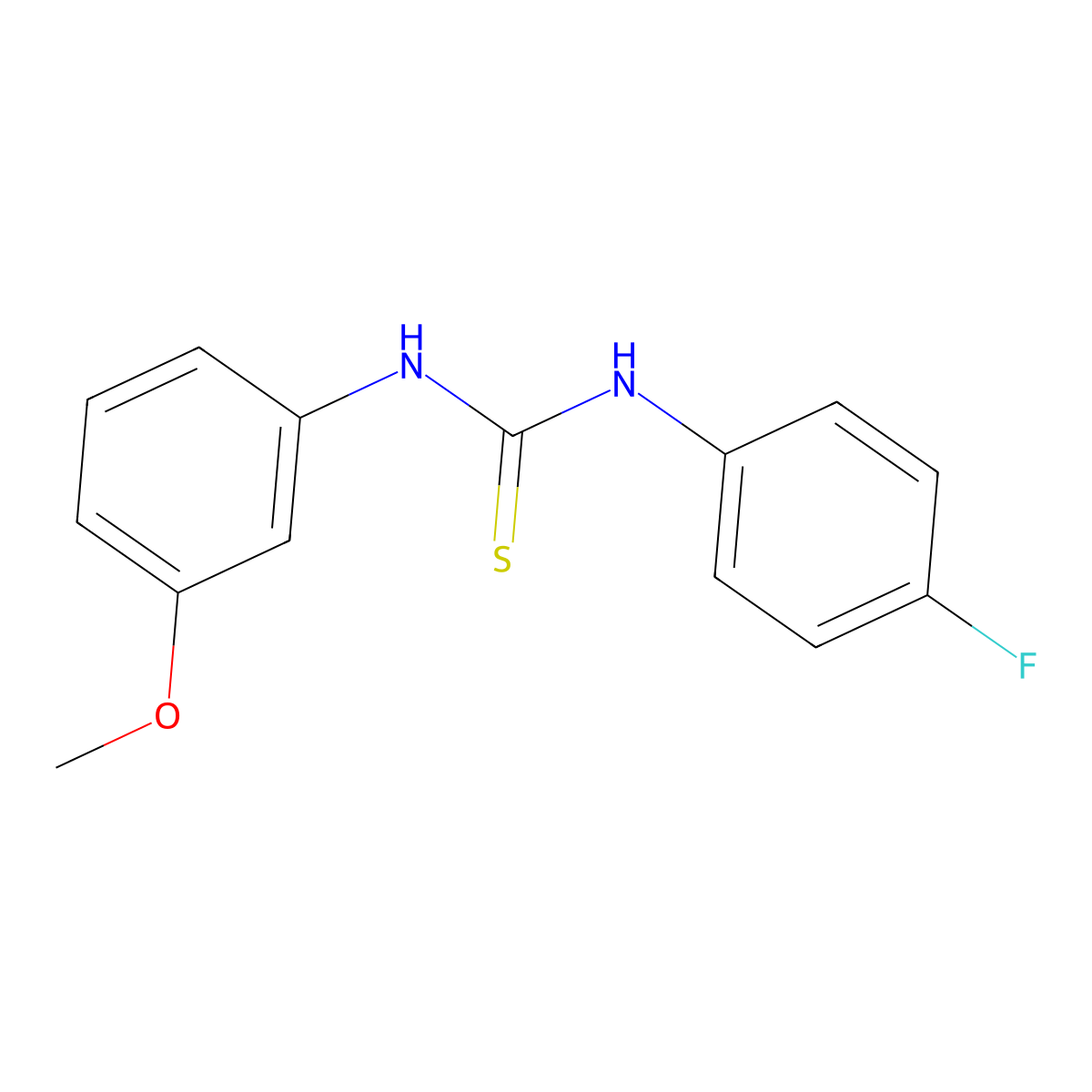 1-(4-Fluorophenyl)-3-(3-methoxyphenyl)thiourea molecular structure, CAS 1994-41-8