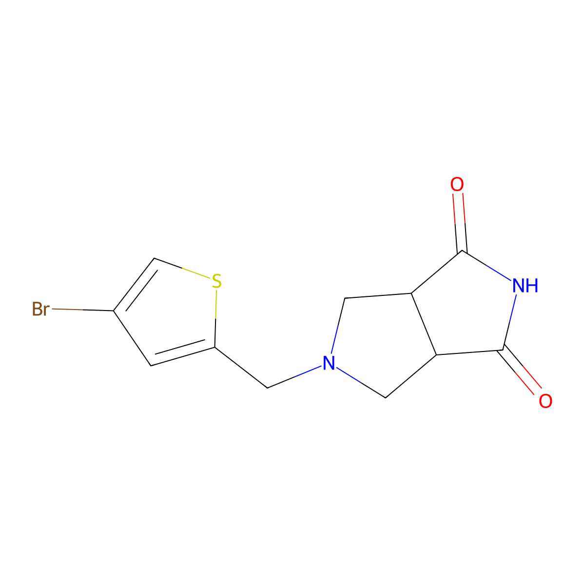 5-[(4-Bromothiophen-2-yl)methyl]-octahydropyrrolo[3,4-c]pyrrole-1,3-dione molecular structure, CAS 1994003-13-2