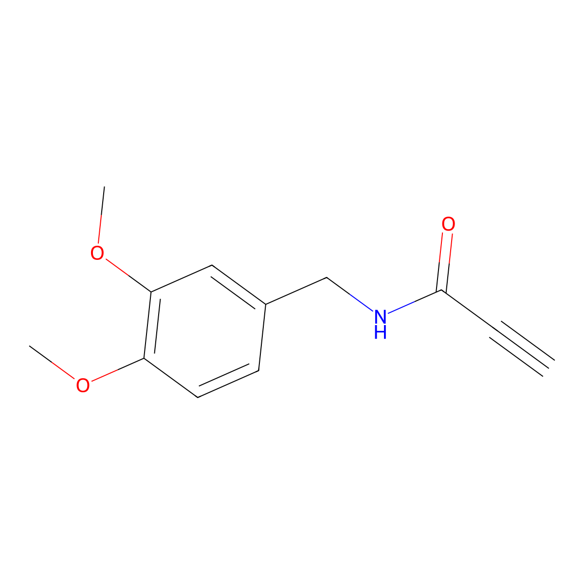 N-[(3,4-dimethoxyphenyl)methyl]prop-2-ynamide molecular structure, CAS 1994053-25-6