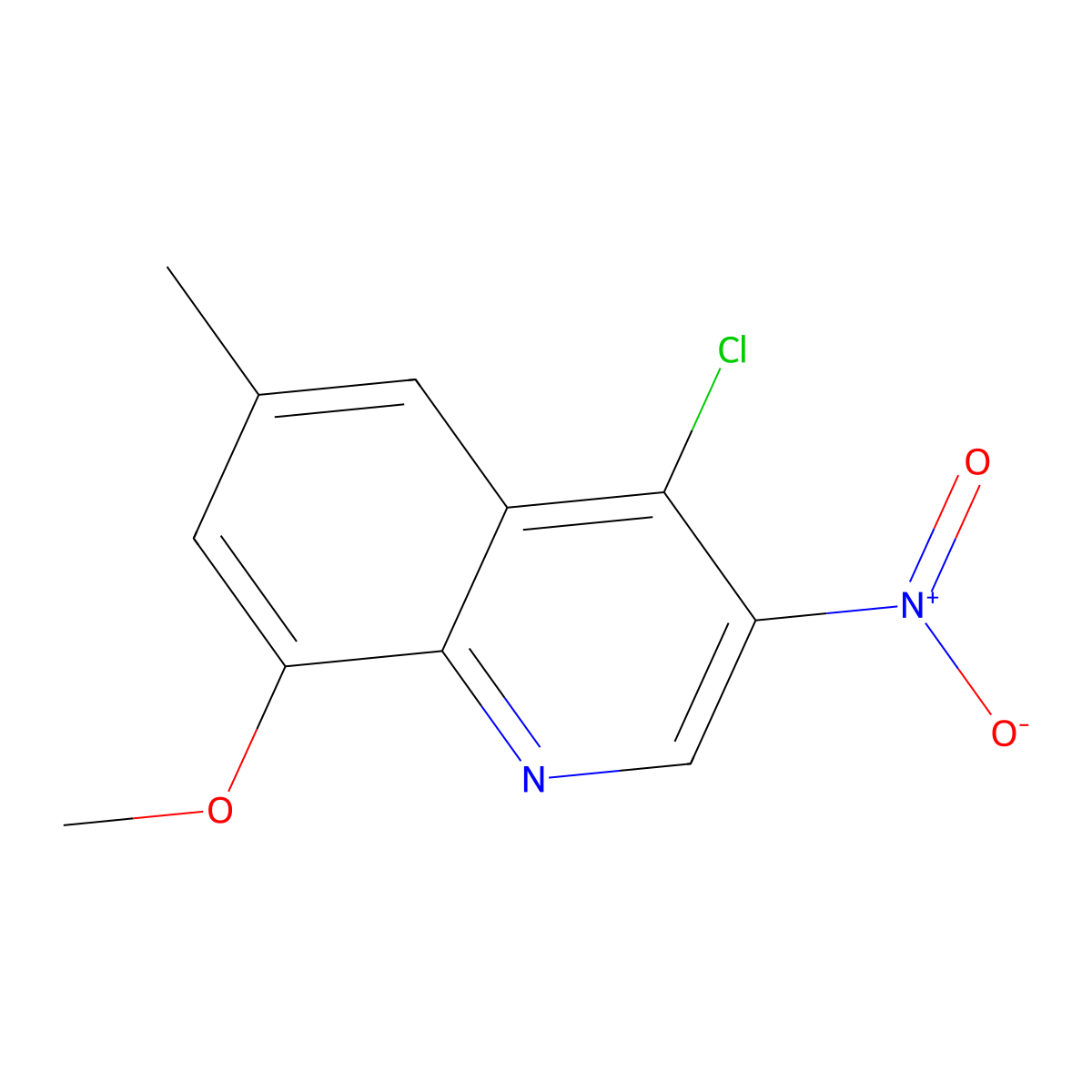 4-Chloro-8-methoxy-6-methyl-3-nitroquinoline molecular structure, CAS 1994078-32-8