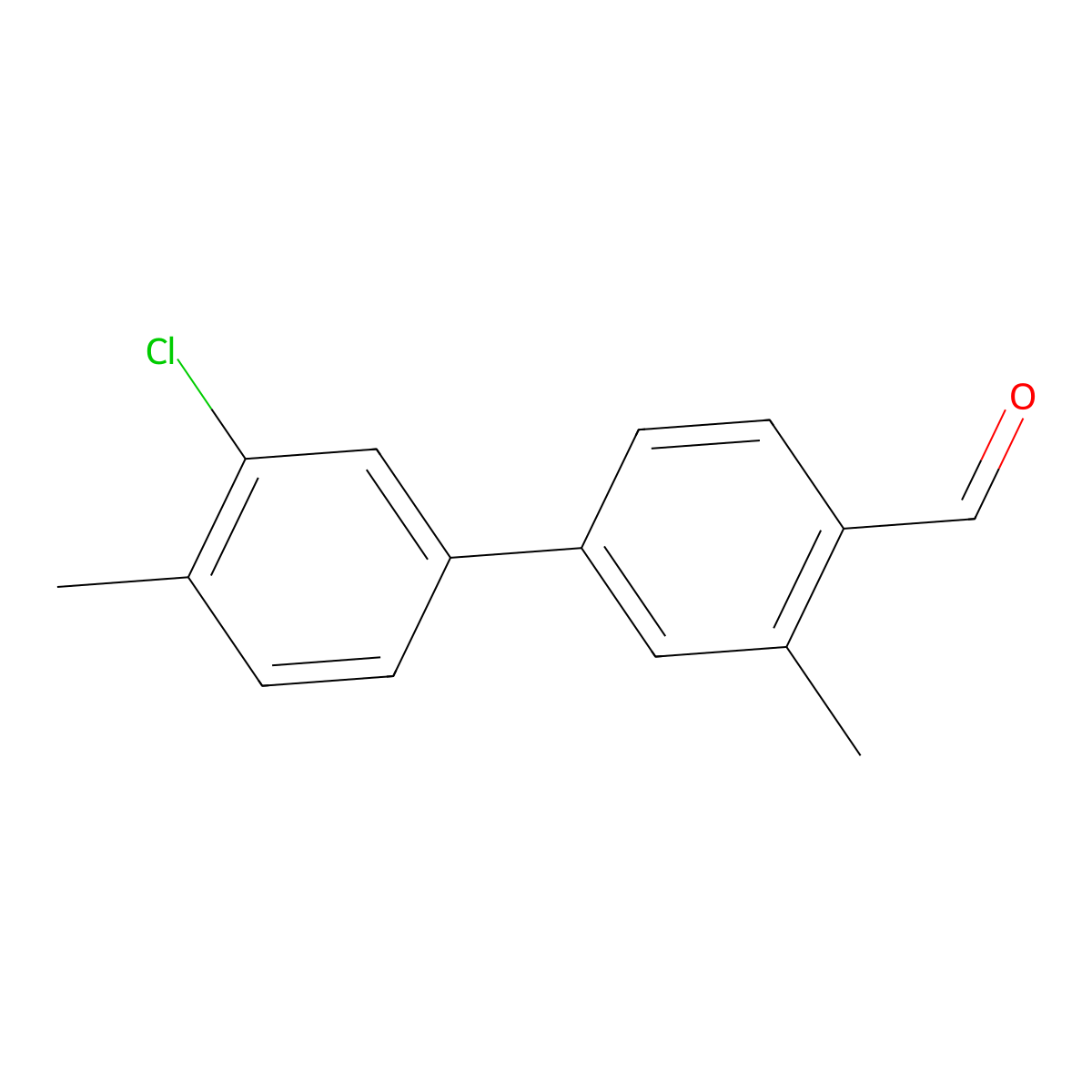 3'-Chloro-3,4'-dimethyl-[1,1'-biphenyl]-4-carbaldehyde molecular structure, CAS 1994157-12-8