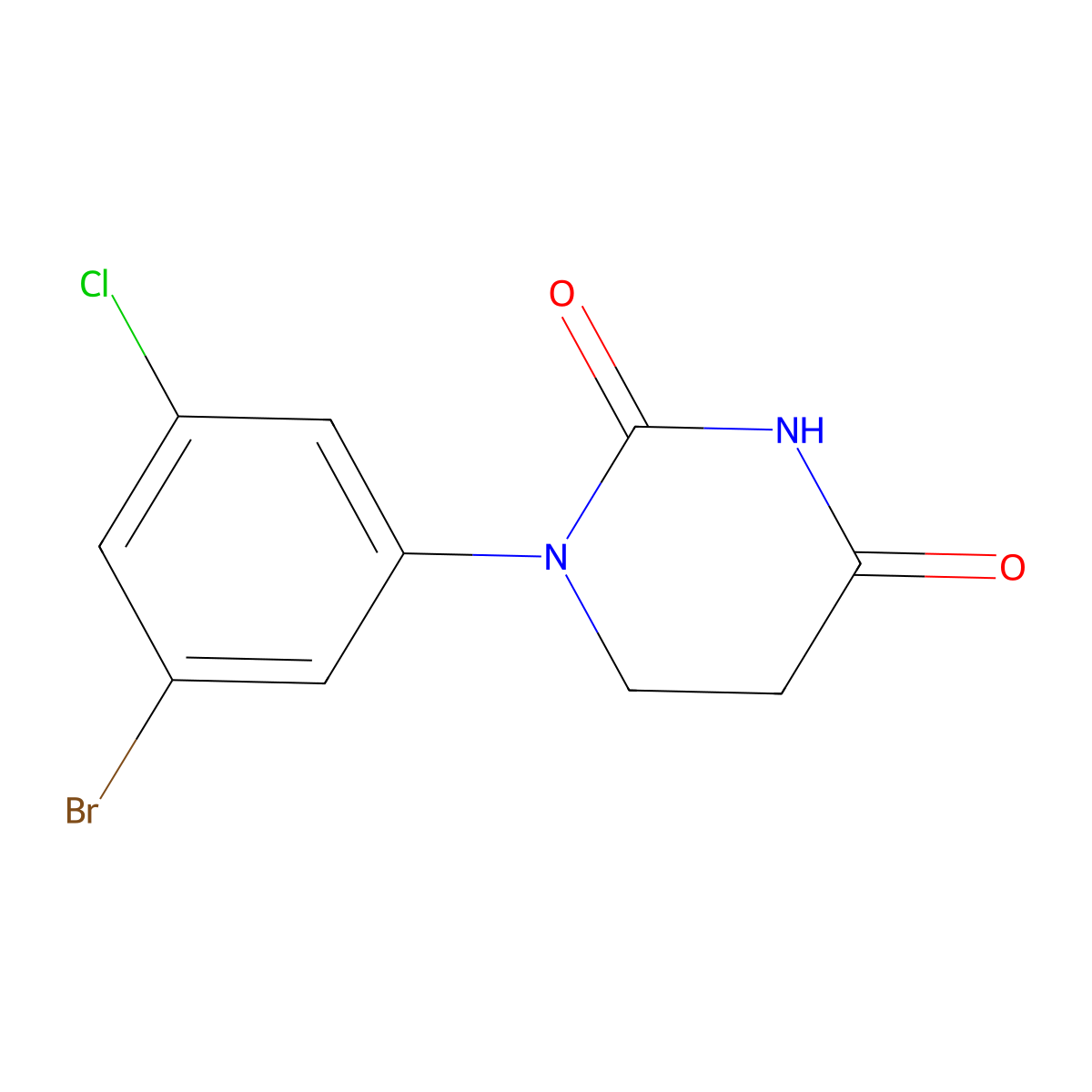 1-(3-Bromo-5-chlorophenyl)dihydropyrimidine-2,4(1H,3H)-dione molecular structure, CAS 1994159-97-5