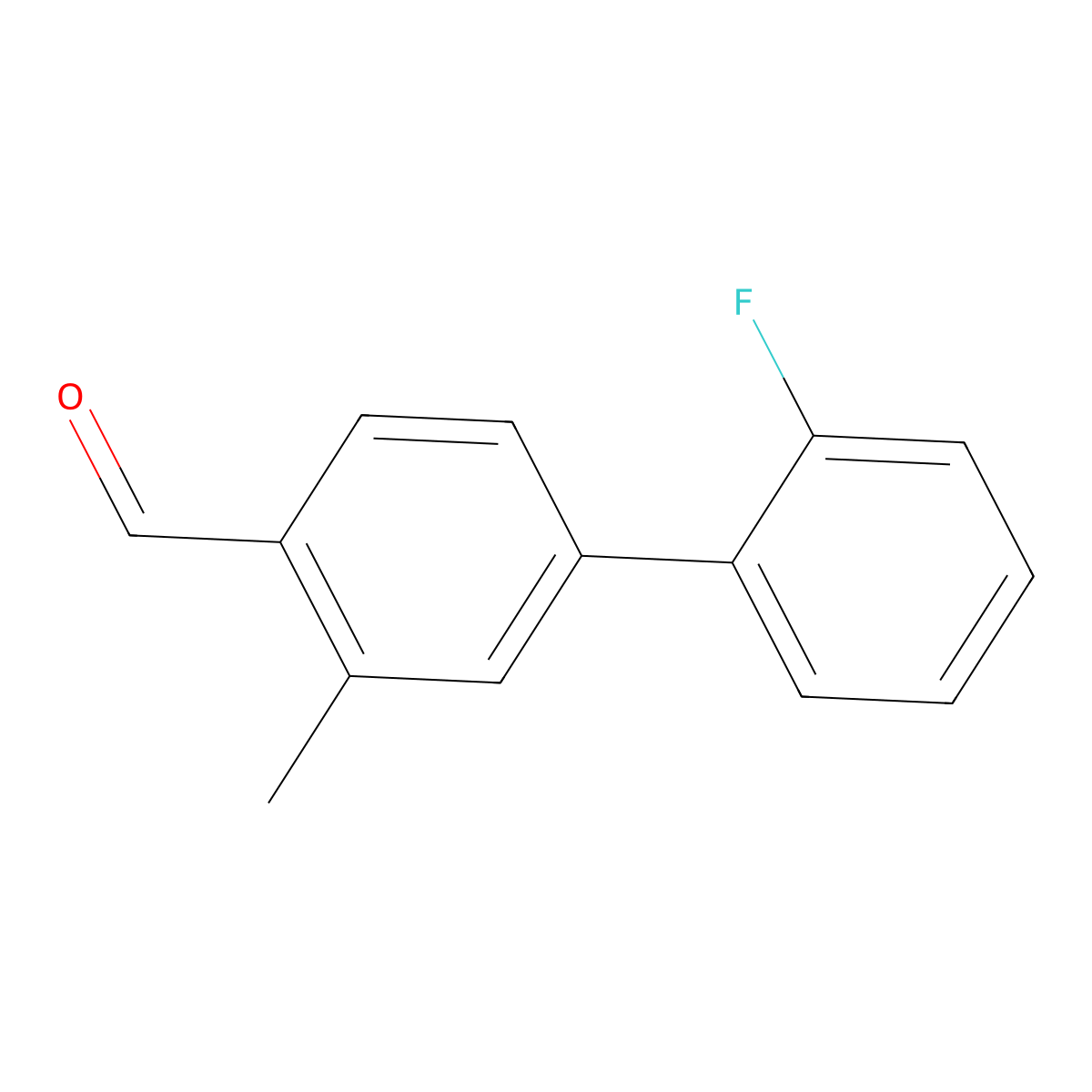 2'-Fluoro-3-methyl[1,1'-biphenyl]-4-carboxaldehyde molecular structure, CAS 1994169-83-3