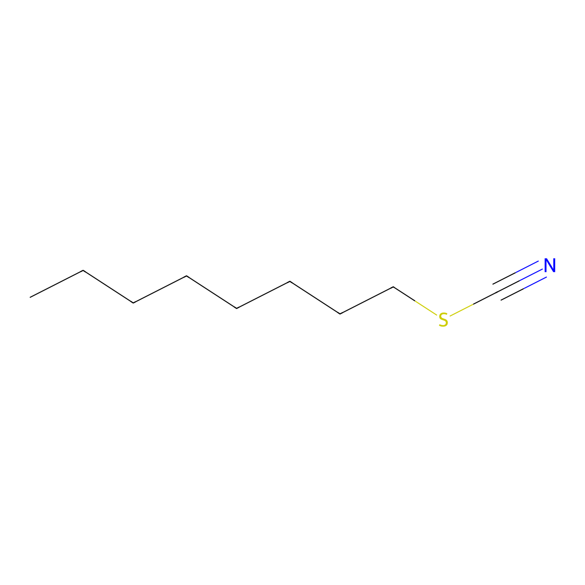 Octyl thiocyanate molecular structure, CAS 19942-78-0