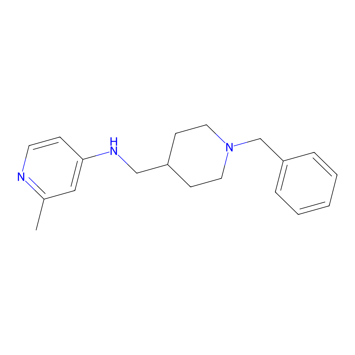 N-((1-Benzylpiperidin-4-yl)methyl)-2-methylpyridin-4-amine molecular structure, CAS 1994224-40-6