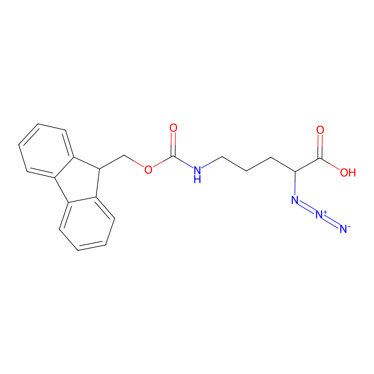 N3-L-Orn(Fmoc)-OH molecular structure, CAS 1994267-98-9
