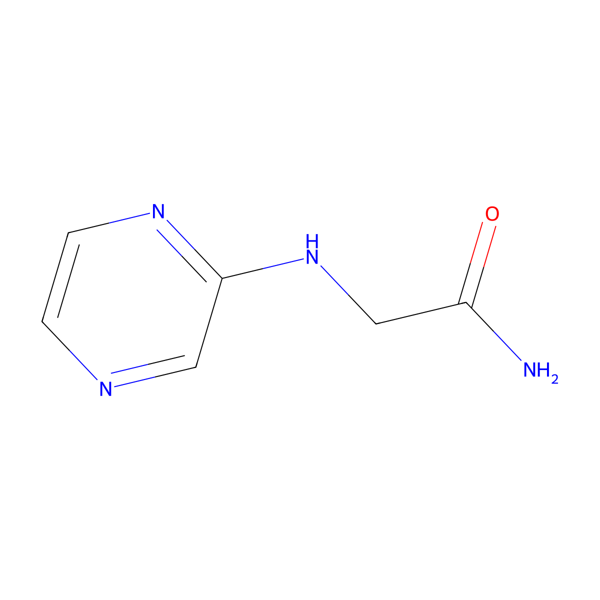 2-[(Pyrazin-2-yl)amino]acetamide molecular structure, CAS 19943-94-3