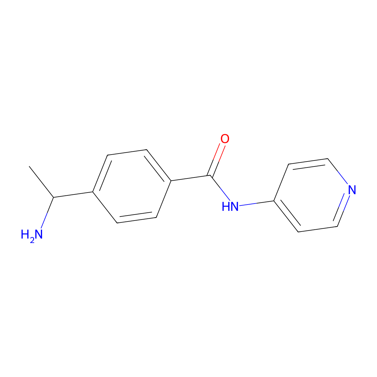 Benzamide, 4-[(1R)-1-aminoethyl]-N-4-pyridinyl- molecular structure, CAS 199433-57-3