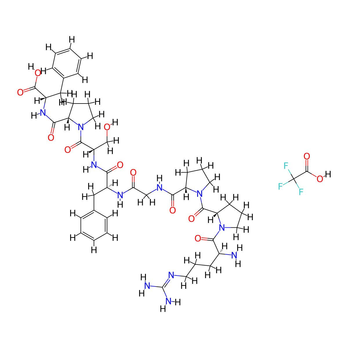 [Des-Arg9]-Bradykinin TFA molecular structure, CAS 199433-70-0